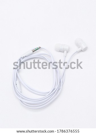 classic vacuum headphones on white background