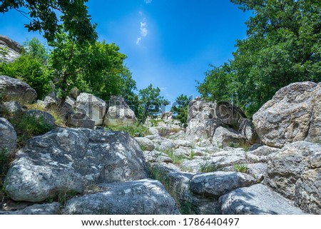 The ancient Thracian city of Perperikon, which is thought to have been a sacred place is located in South-West Bulgaria. The name Perperikon dates from the Middle Ages – 11th–13th centuries