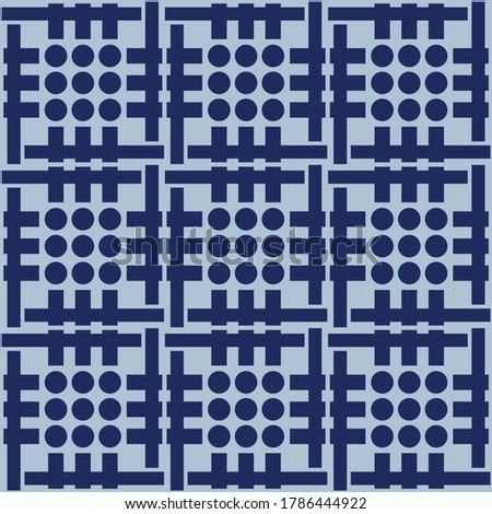 Japanese Square Dot Vector Seamless Pattern