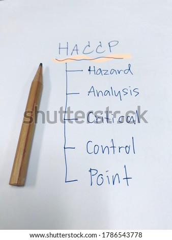 Introduction to  HACCP standard, haccp is hazard analysis critical control point