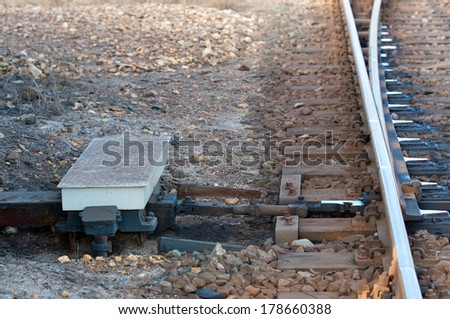 Railway track fragment with switch 