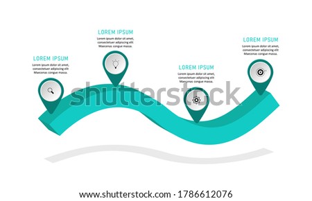 Business data visualization. Process chart. Abstract elements of graph, diagram with steps, options, parts or processes. Vector business template with 3D design. Creative concept for infographic.