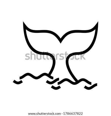 whale tail icon or logo isolated sign symbol vector illustration - high quality black style vector icons
