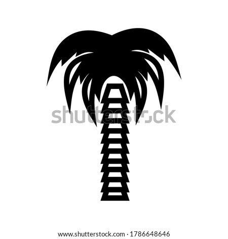 palm date tree icon or logo isolated sign symbol vector illustration - high quality black style vector icons
