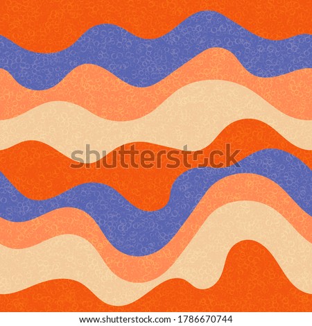 Candy wrapping wavy seamless pattern. Nautical waves fluid doodle vector. Summer wavy stripes childish fabric print. Trendy leaner ribbons candy pattern. Background ornament.