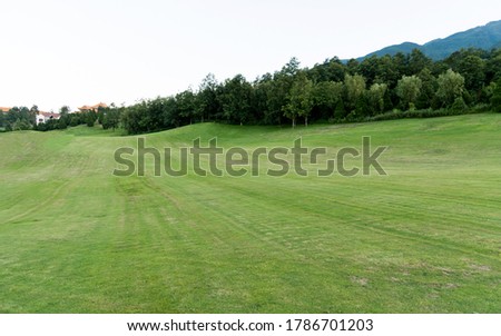 Landscape of golf course in the countryside.