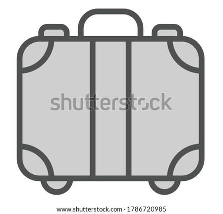 Travel bag icon vector illustration flat design