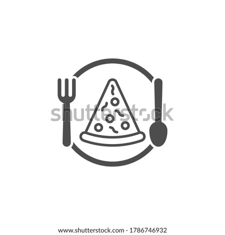 Pizza logo icon design, vector illustration, Pizza Concept design logo. Food logo template