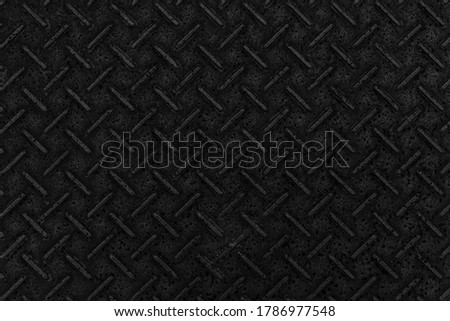 Black diamond plate texture and background seamless 
