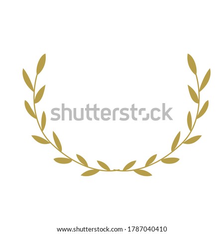 gold wheat ornament vector design. award symbol