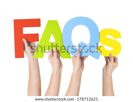 Diverse Hands Holding FAQs Royalty-Free Stock Photo #178712621