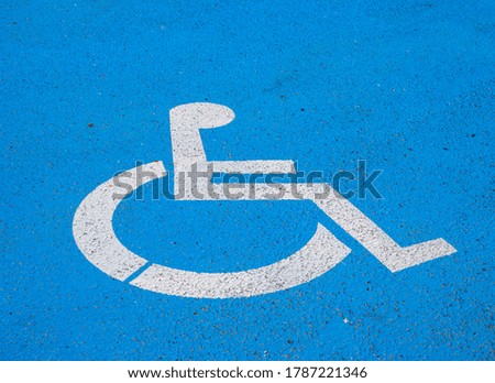handicap parking sign background texture