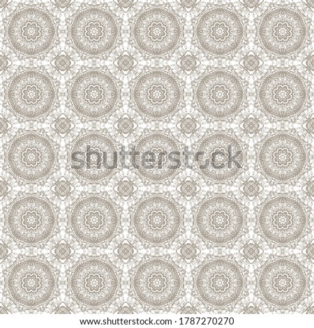 Seamless  ethnic geometric  woven  golden  pattern on white background