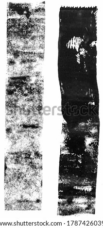  macro photo of black lino ink remain, linocutting paint roller texture on white paper background.
 Royalty-Free Stock Photo #1787426039