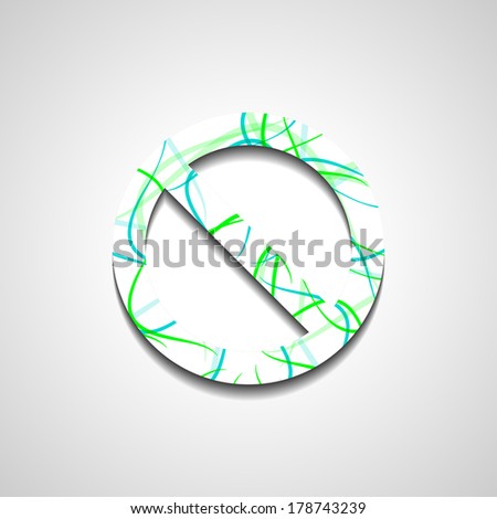 No Sign , abstract style illustration, isolated symbol