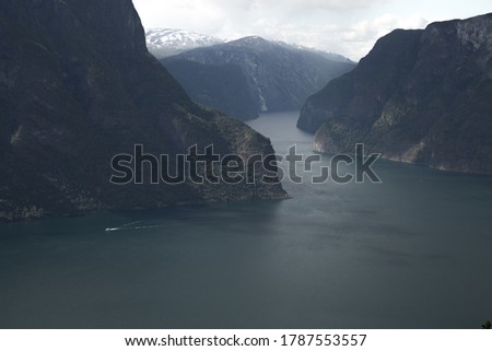 fjord landscape geometry norway at Aurlandsfjord