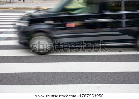 A picture of a running car