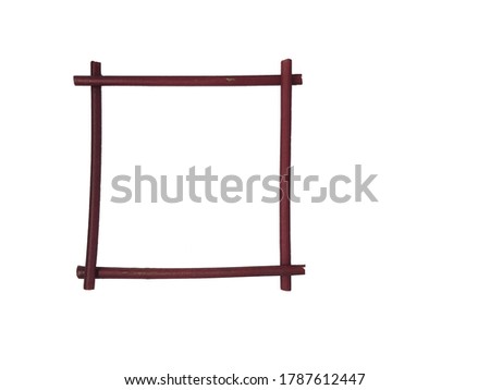 Branch frame isolated on white background