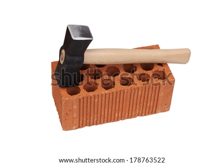 Tool and material for construction isolated on white background