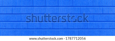 Panorama of Blue stone brick wall texture and seamless background