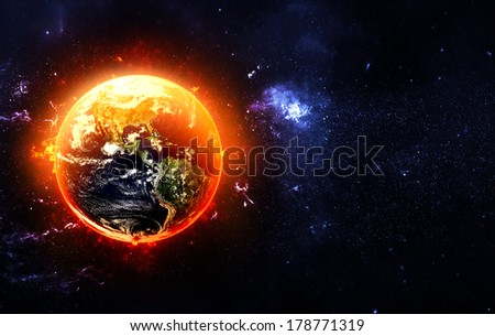 Global Warming - Elements of this Image Furnished by NASA