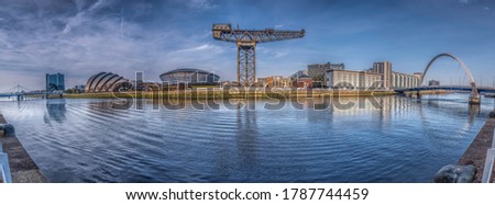 Glasgow Cityscape, looking north over the River Clyde Royalty-Free Stock Photo #1787744459