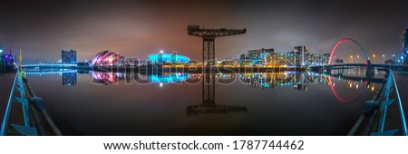 Glasgow Cityscape, looking north over the River Clyde Royalty-Free Stock Photo #1787744462