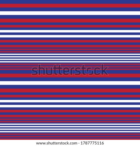 Red and Blue Horizontal striped seamless pattern background suitable for fashion textiles, graphics