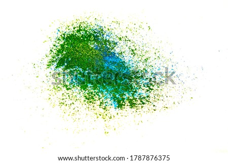Blue and Green Color Stain Pattern