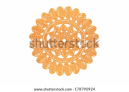 ornamental lace pattern isolated on white  background 
