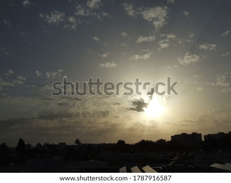 Picture of a landscape towards sunset