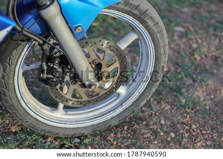 disk brake closeup of bike wheel
