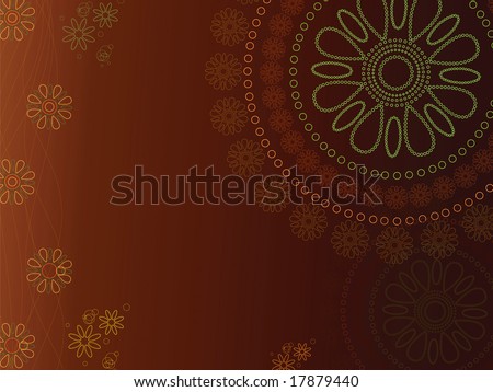 illustration of abstract floral design (template)