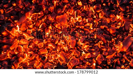 abstract background of burning coals Royalty-Free Stock Photo #178799012