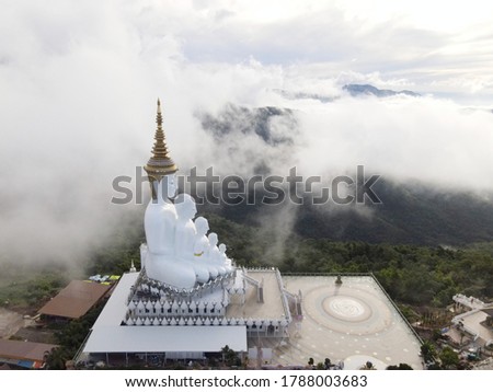 buddha image on PA SORN KAEW, temple Relics cliff Hide glass:Use for website banner background,backdrop