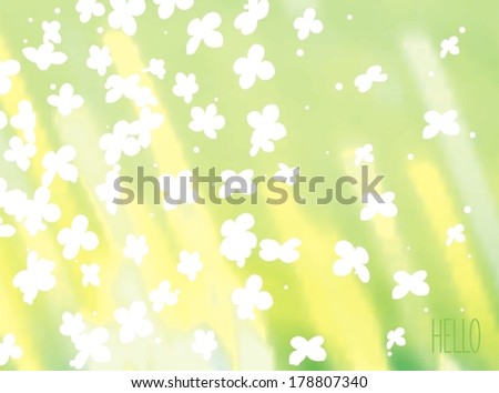 Nature sunshine background with flowers. Vector eps10 