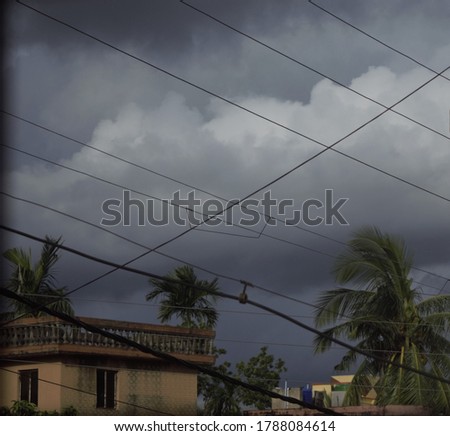 color of sky in monsoon at West Bengal India