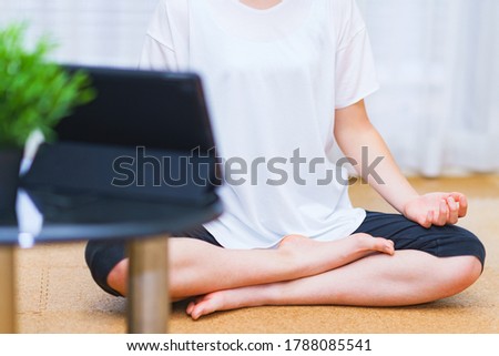 Japanese girl enjoy yoga time for diet