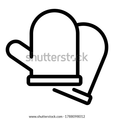 Blacksmith gloves icon. Outline blacksmith gloves vector icon for web design isolated on white background