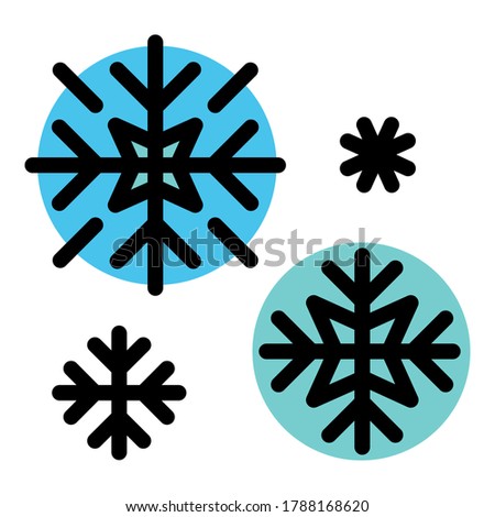 Ski resort snowflakes icon. Outline ski resort snowflakes vector icon for web design isolated on white background