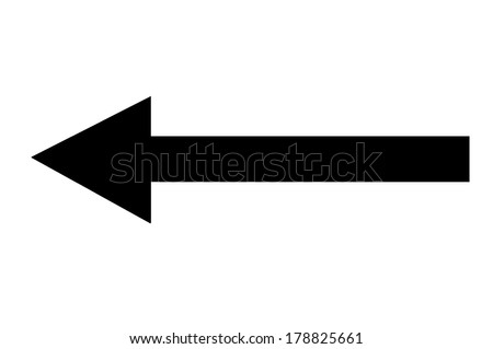Black arrow isolated on white Royalty-Free Stock Photo #178825661
