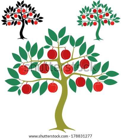 Peach tree. Vector Illustration