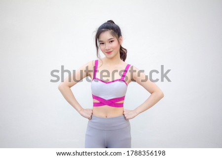 adult asia thai beautiful girl in sportswear