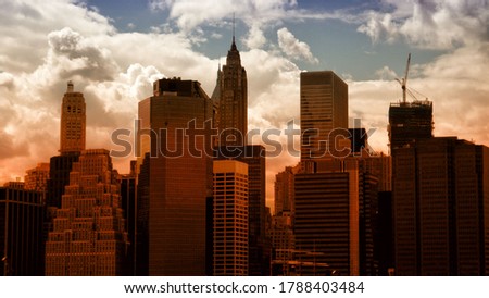 New York in area dark orange and brown Royalty-Free Stock Photo #1788403484