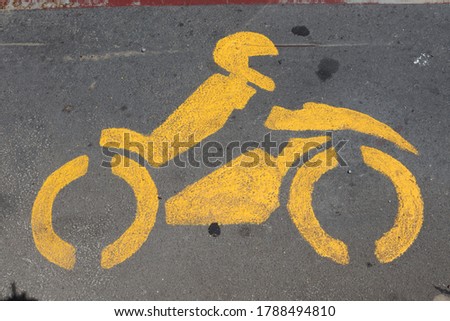 Motorcycle parking area. (Only motorcycles can park here)