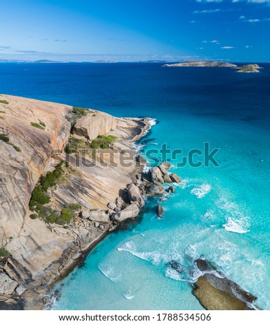 West Beach in Esperance, Western Australia. Turquoise blue water and stunning backdrop for the next ultimate road trip.  Royalty-Free Stock Photo #1788534506