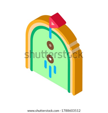 Golf Field Icon Vector. Isometric Golf Field sign. color isolated symbol illustration