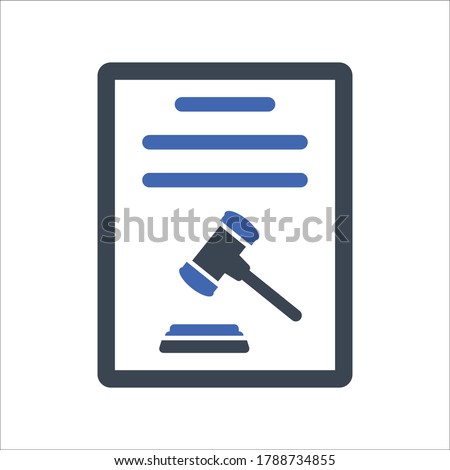 Insurance law icon, vector graphics Royalty-Free Stock Photo #1788734855