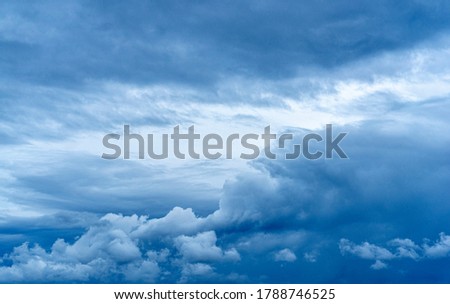 The blue clouds. Storm photography