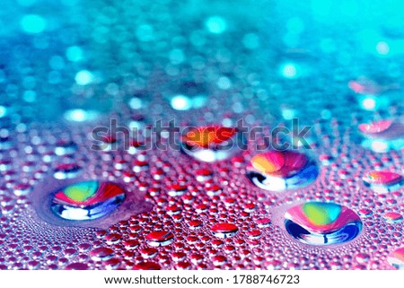 a colorful feast of beautiful drops of water